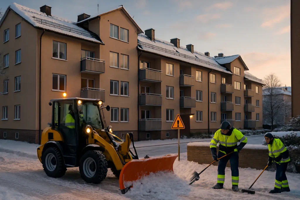 Snöröjning och taksäkerhet vid BRF som del av vinterförberedelser