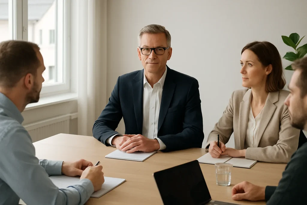 Oberoende ordförande leder årsstämma i modern möteslokal