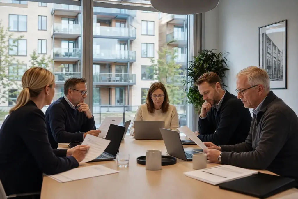 BRF-styrelse granskar regler för andrahandsuthyrning i modern mötesmiljö